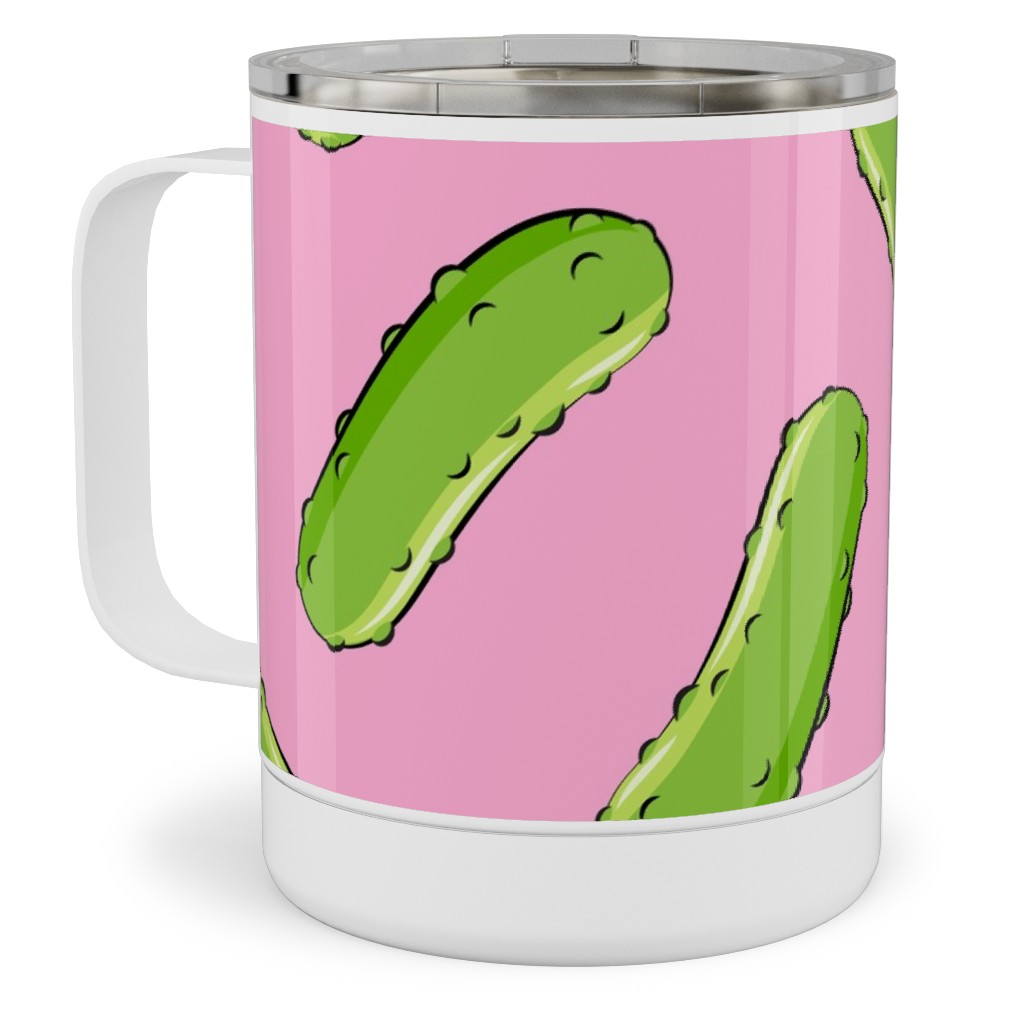 Pickles - Pink Stainless Steel Mug, 10oz, Pink, Bright Pink