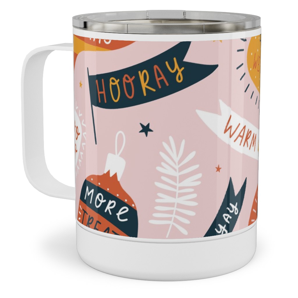 Seasons Greetings Stainless Steel Mug, 10oz, Multicolor