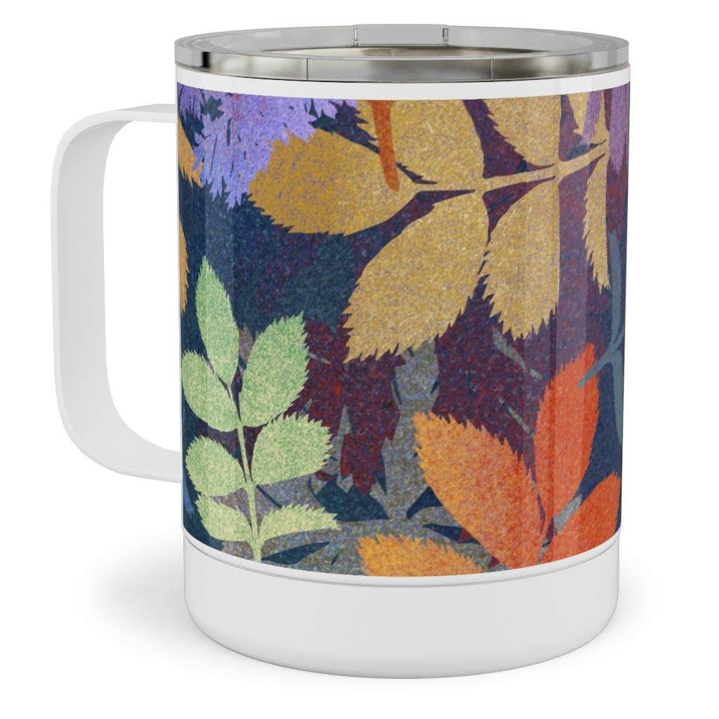 Leaves Falling - Multi Stainless Steel Mug, 10oz, Multicolor