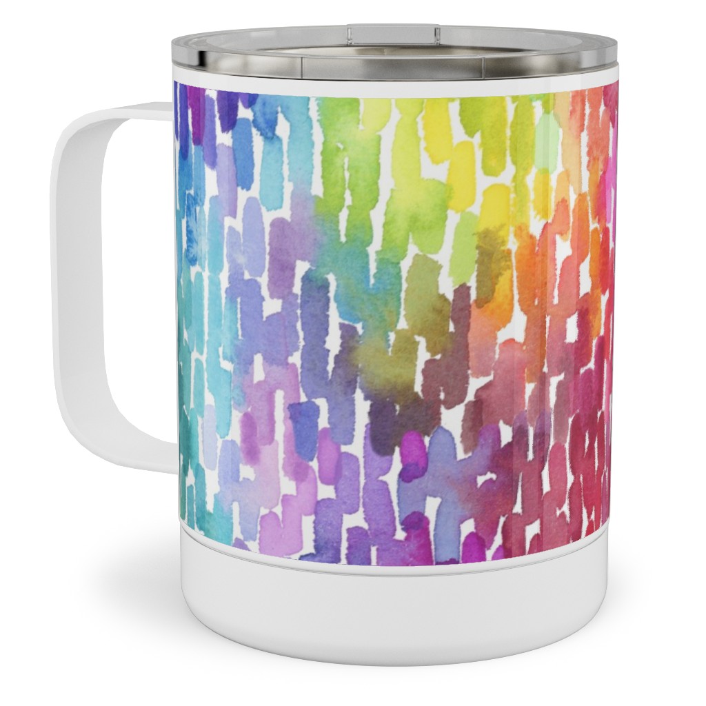 Watercolor Marks - Multi Stainless Steel Mug, 10oz, Multicolor