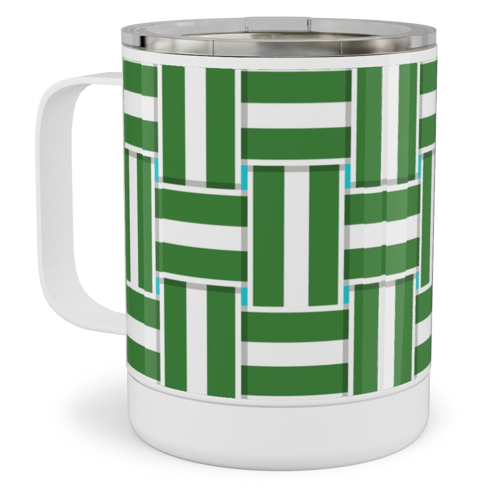 Chaise Lounge - Green Stainless Steel Mug, 10oz, Green, Classic Green
