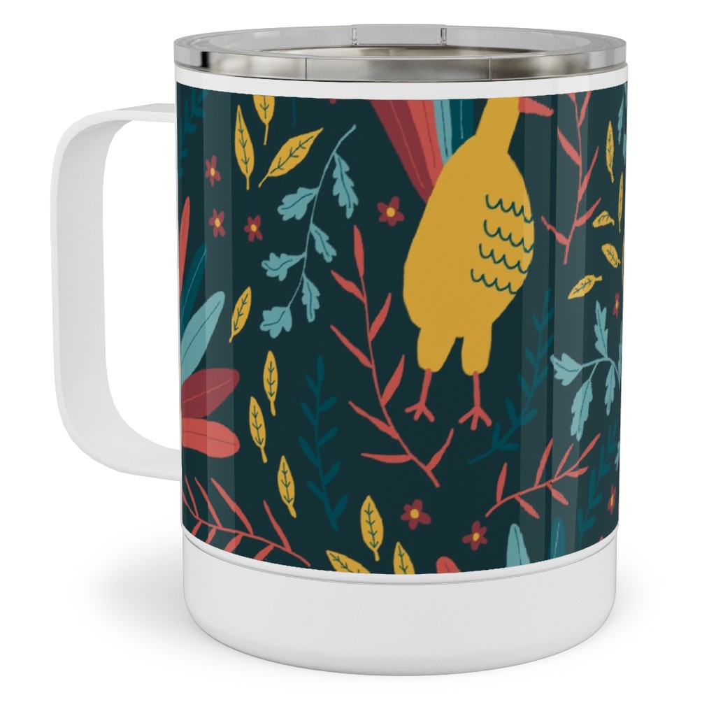 Wild Turkeys Stainless Steel Mug, 10oz, Multicolor