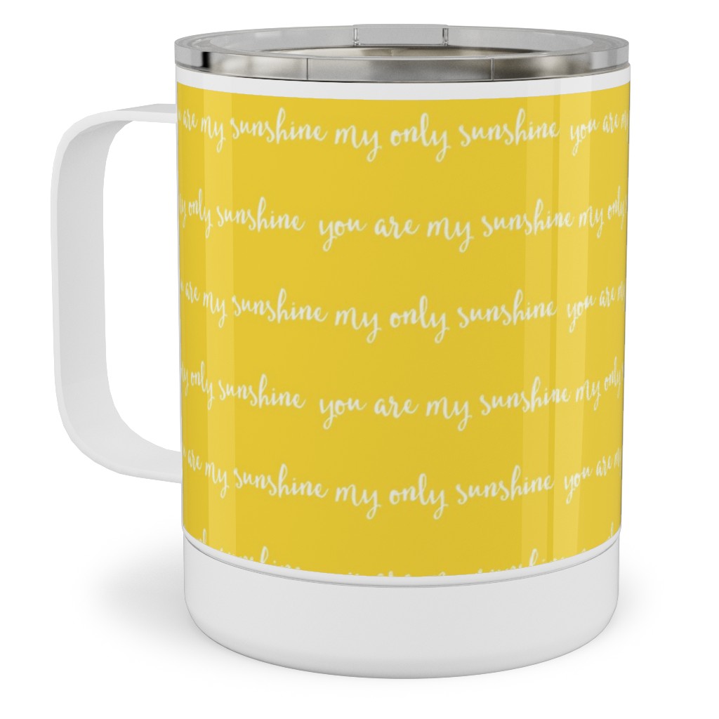 Sunshine - Yellow Stainless Steel Mug, 10oz, Yellow
