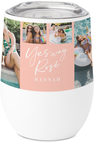 Yes Way Rose Stainless Steel Travel Tumbler, 12oz, Pink, priscilla