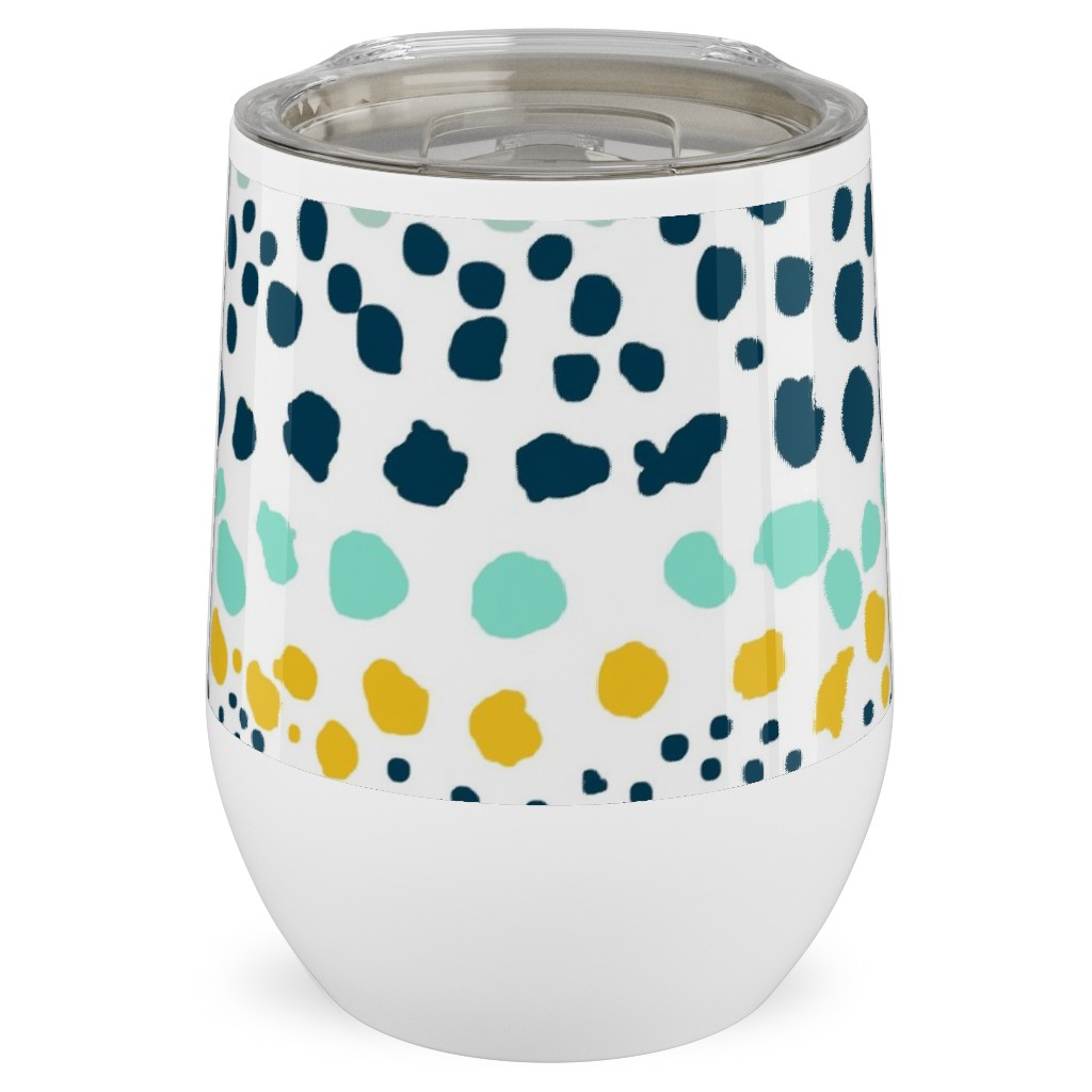 Little Textured Dots - Multi Stainless Steel Travel Tumbler, 12oz, Multicolor