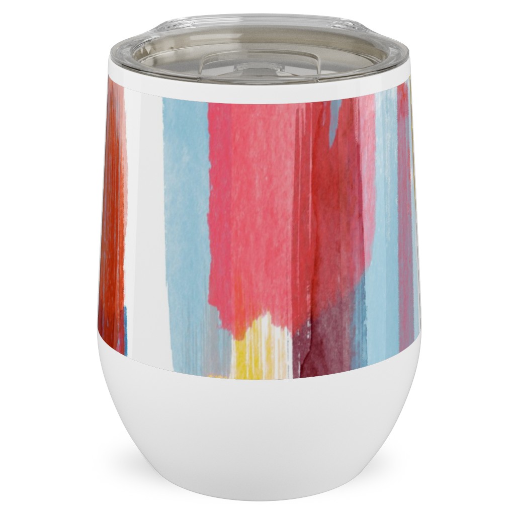 Summer Memories - Multi Stainless Steel Travel Tumbler, 12oz, Multicolor