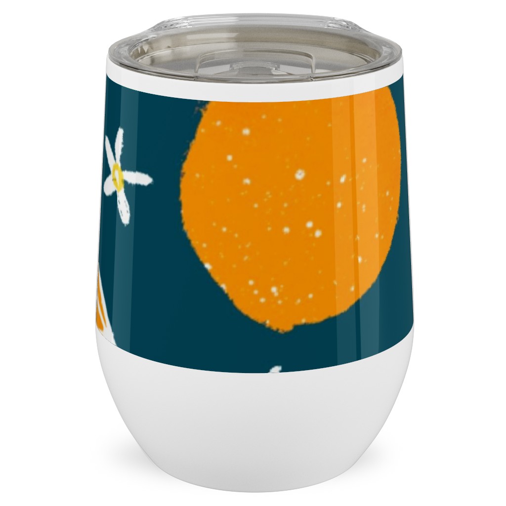 Citrus - Multi Color Stainless Steel Travel Tumbler, 12oz, Multicolor