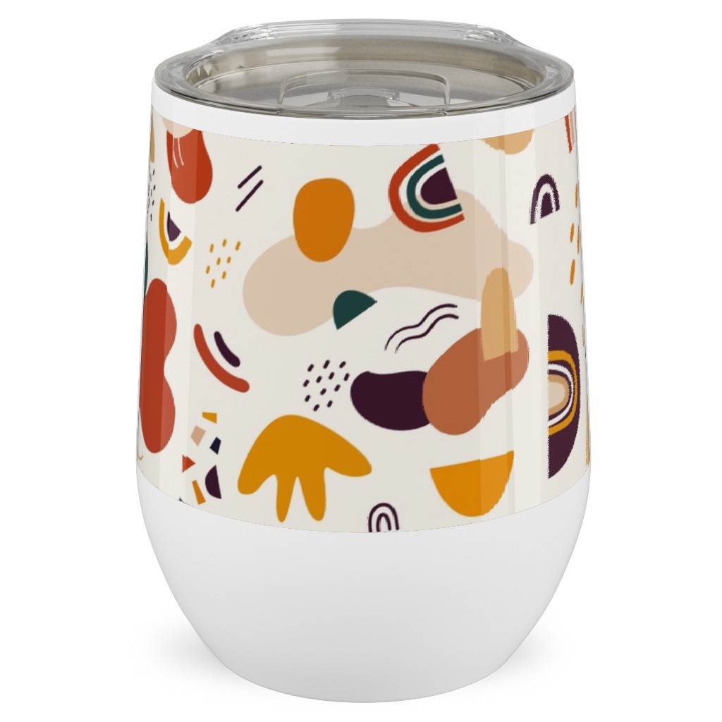 Abstract Seamless Pattern - Multi Stainless Steel Travel Tumbler, 12oz, Multicolor