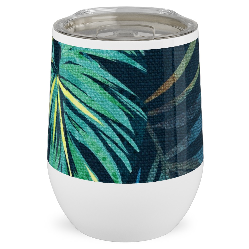 in a Tropical Mood Stainless Steel Travel Tumbler, 12oz, Green, Classic Green