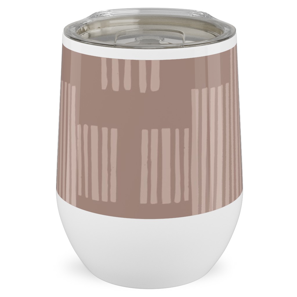 Step Into It - Dusty Rose Stainless Steel Travel Tumbler, 12oz, Pink, Bright Pink