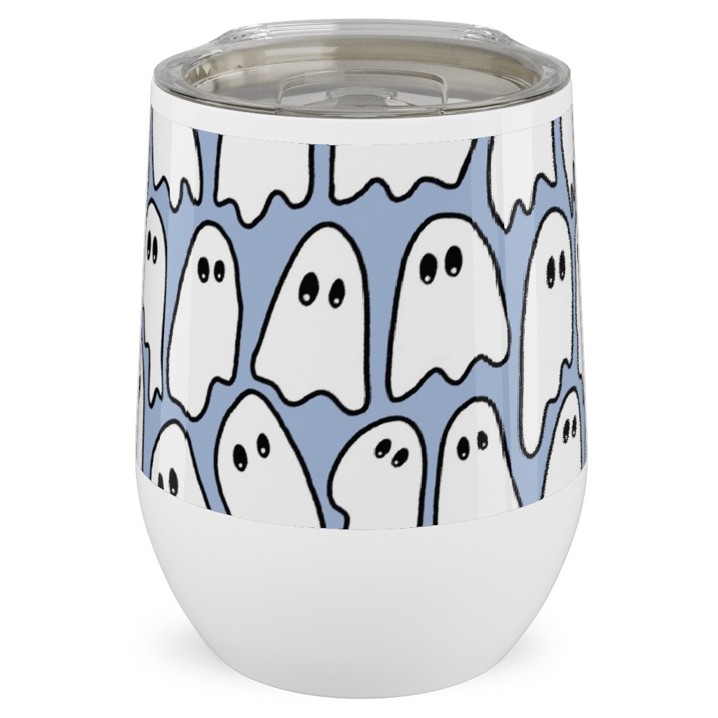 Ghosted Stainless Steel Travel Tumbler, 12oz, Blue, Glacier