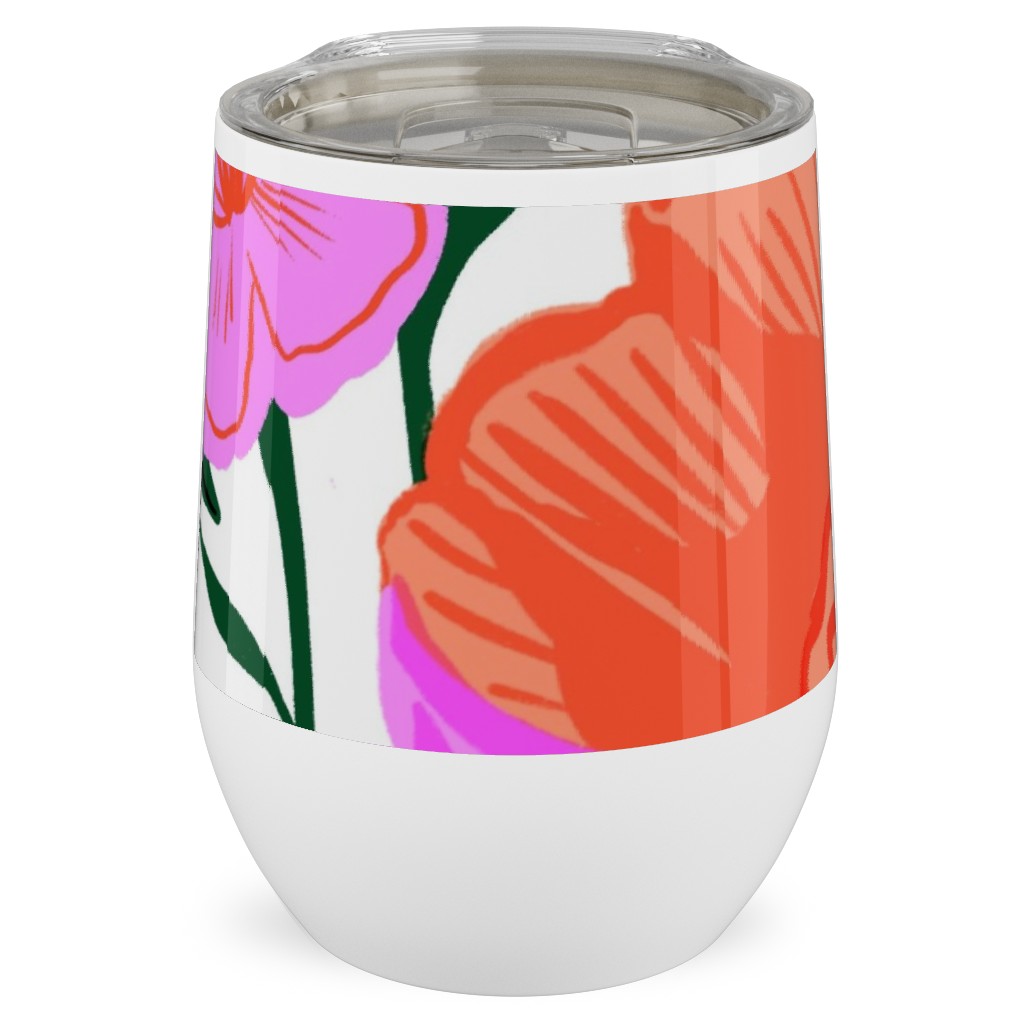 Garden Floral - Brights Stainless Steel Travel Tumbler, 12oz, Multicolor