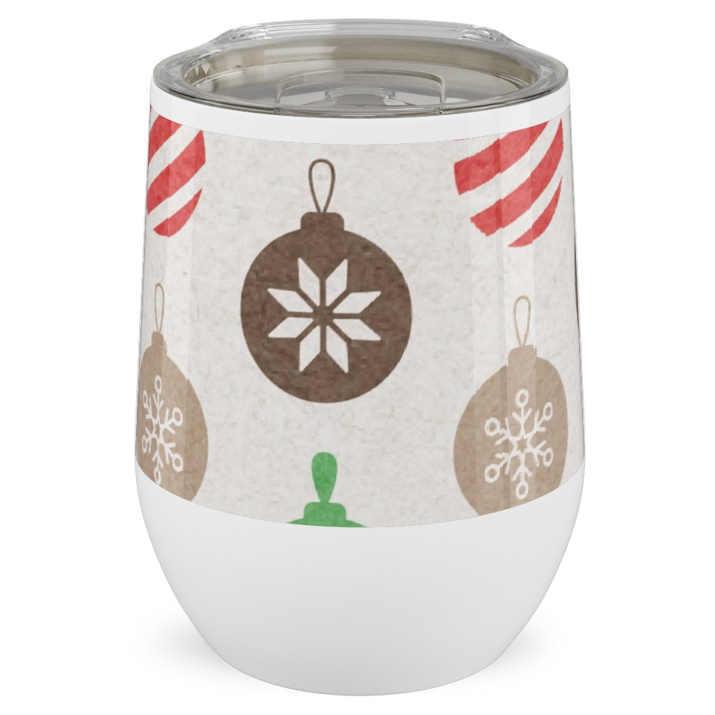 Christmas Ornaments Stainless Steel Travel Tumbler, 12oz, Multicolor