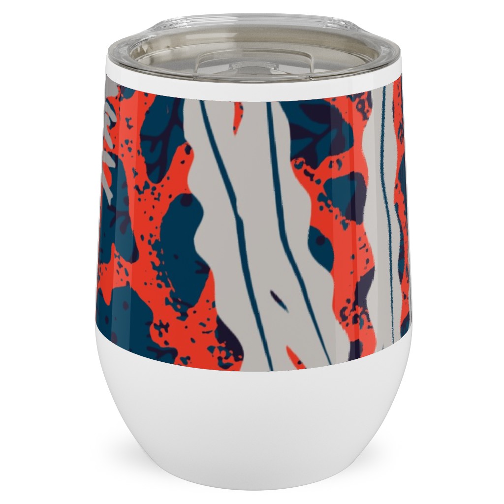 Corals and Starfish Stainless Steel Travel Tumbler, 12oz, Blue