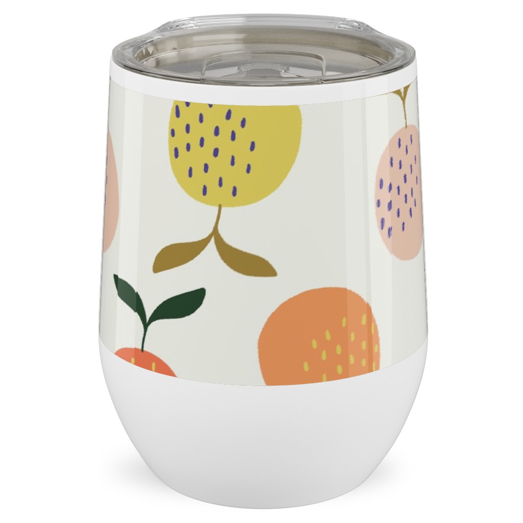 Little Oranges - Multi Stainless Steel Travel Tumbler, 12oz, Orange