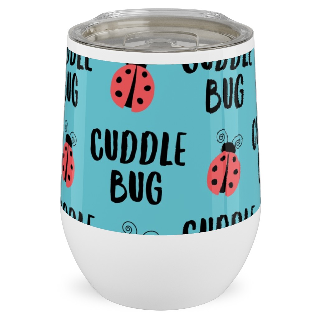 Cuddle Bug - Blue Stainless Steel Travel Tumbler, 12oz, Blue, True Blue