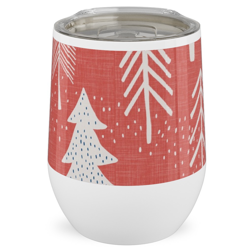 Evergreen Forest Stainless Steel Travel Tumbler, 12oz, Red, Sedona