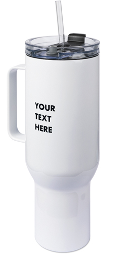 Your Text Here 40oz Tumbler with Handle, 40oz, Multicolor