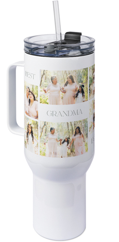 Gallery Of Seven Grid 40oz Tumbler with Handle, 40oz, Multicolor, multi