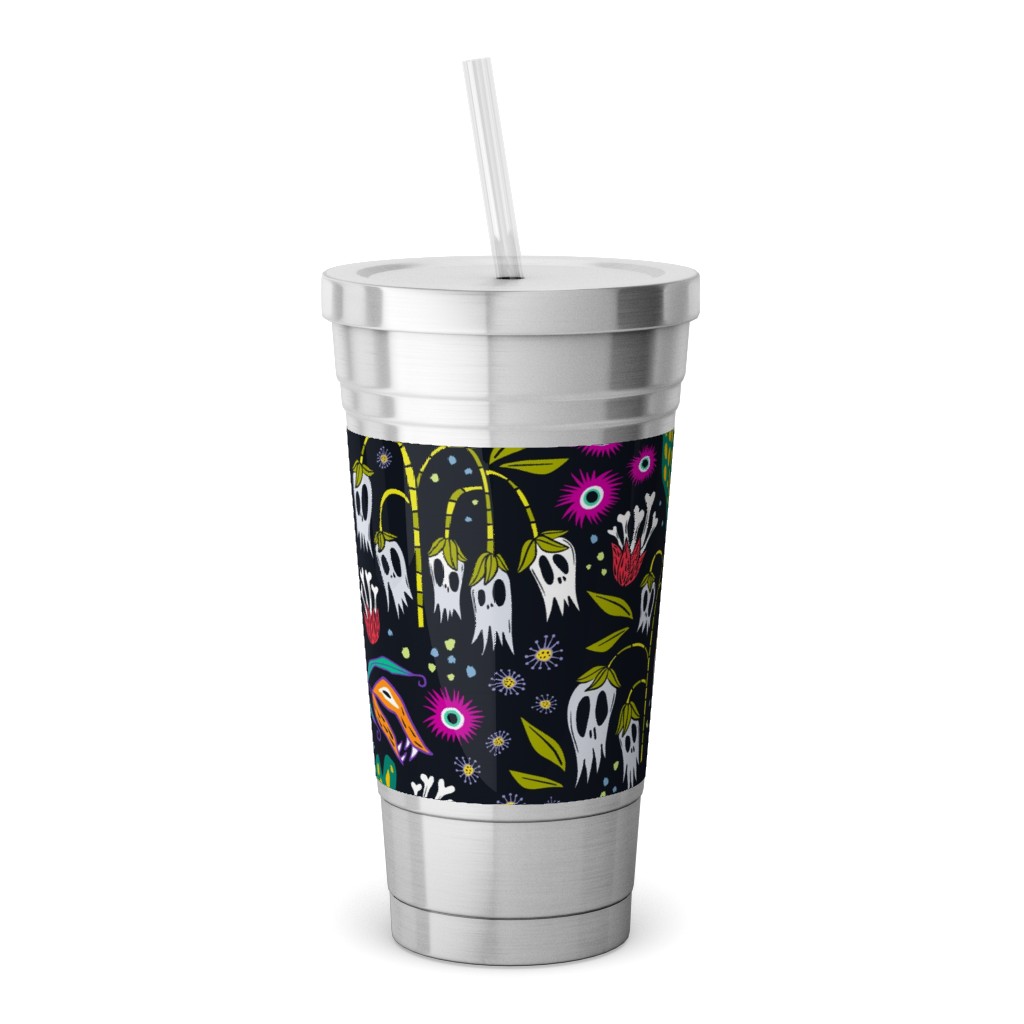 the Odd Garden - Multi Stainless Tumbler with Straw, 18oz, Multicolor