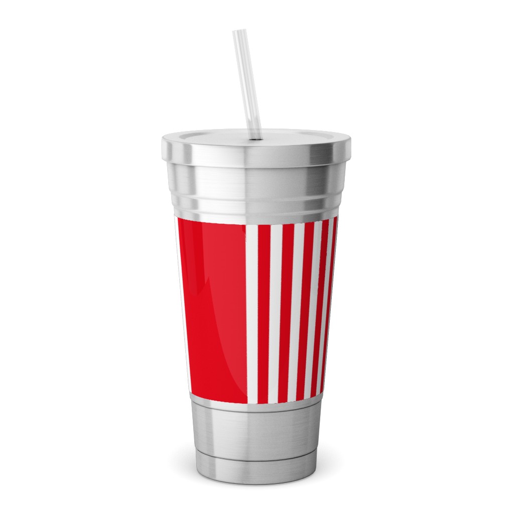 Turkish Stripes Vertical- Canada Day - Red and White Stainless Tumbler ...