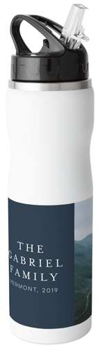 Text Gallery of One Stainless Steel Water Bottle with Straw, 25oz, With Straw, Multicolor