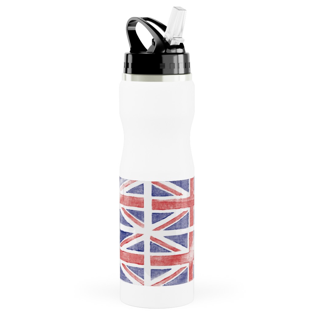 Jubilee Jack - Multi Stainless Steel Water Bottle with Straw, 25oz, With Straw, Multicolor