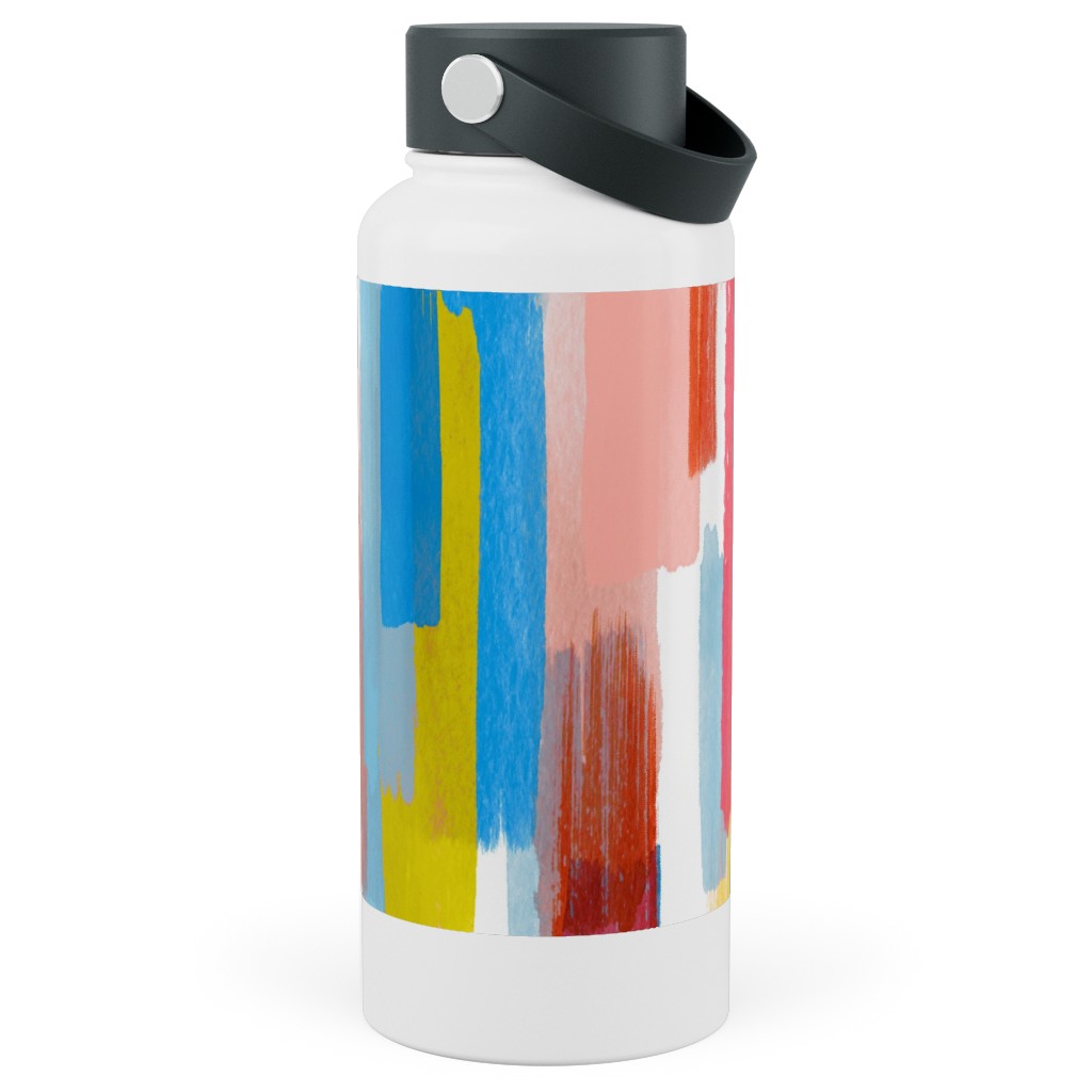 Summer Memories - Multi Stainless Steel Wide Mouth Water Bottle, 30oz, Wide Mouth, Multicolor