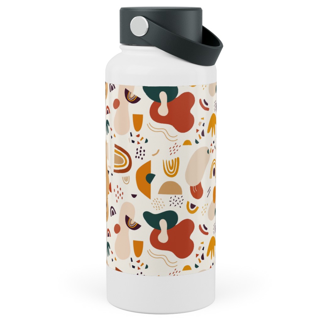 Abstract Seamless Pattern - Multi Stainless Steel Wide Mouth Water Bottle, 30oz, Wide Mouth, Multicolor