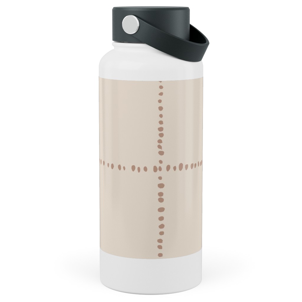 Soul Garden Stainless Steel Wide Mouth Water Bottle, 30oz, Wide Mouth, Beige, Sand