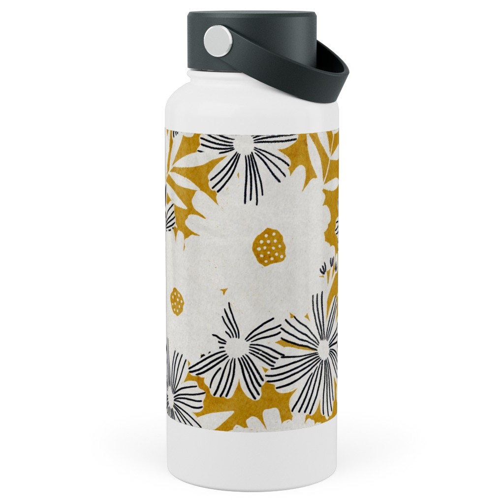 Stacy - Mustard Stainless Steel Wide Mouth Water Bottle | Shutterfly