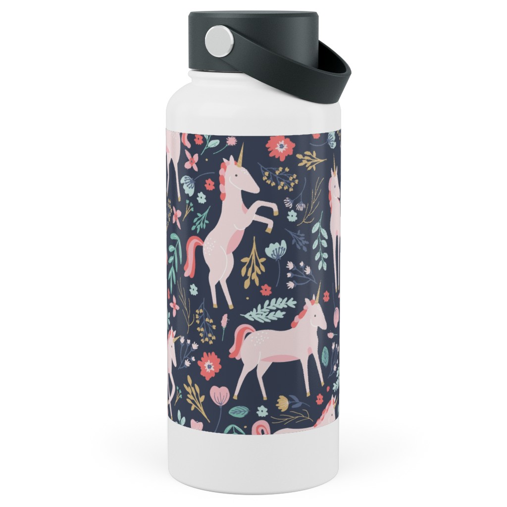 Unicorn Fields Stainless Steel Wide Mouth Water Bottle, 30oz, Wide Mouth, Multicolor