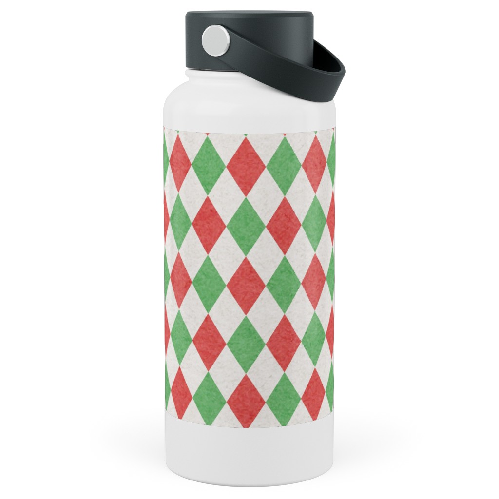 Christmas Diamonds Stainless Steel Wide Mouth Water Bottle, 30oz, Wide Mouth, Multicolor