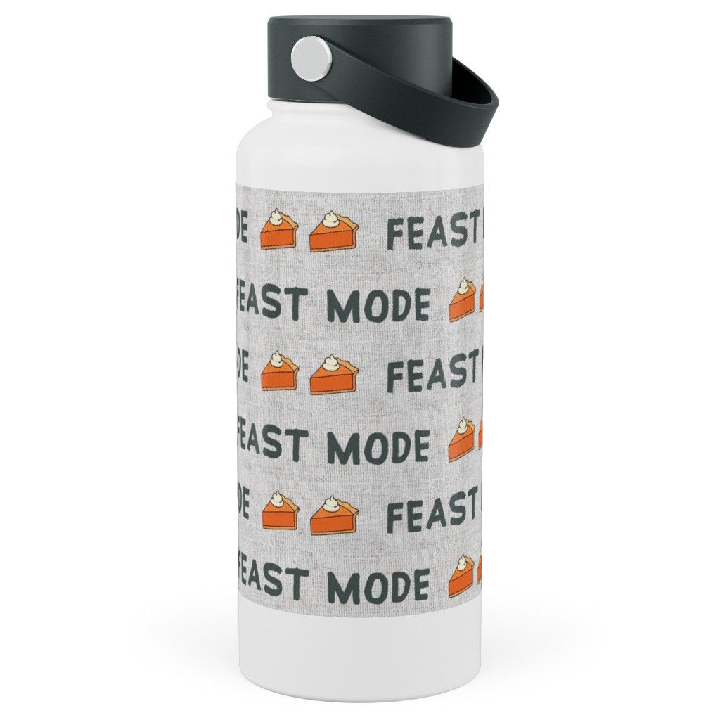 Feast Mode - Nandor Olive Stainless Steel Wide Mouth Water Bottle, 30oz, Wide Mouth, Gray, Gray