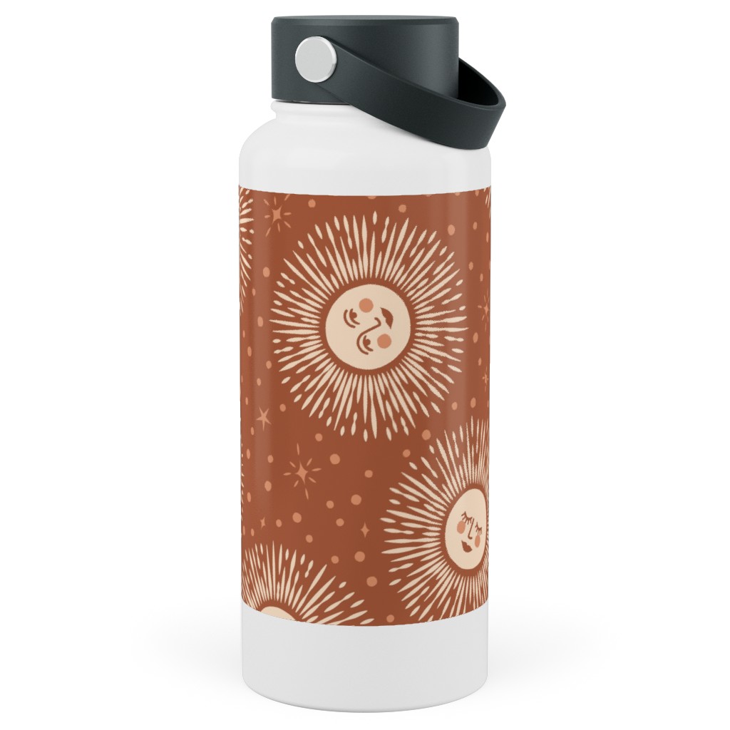 Golden Sun Multidirectional Rust Brown Stainless Steel Wide Mouth Water Bottle Shutterfly