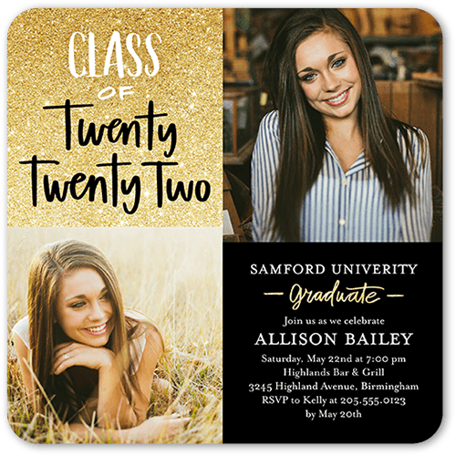 quotes wedding shutterfly Glistening Invitation Graduation Shutterfly  Party Grad 5x5