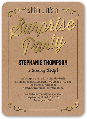 Sweet Surprise Surprise Birthday Invitation | Shutterfly