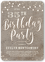 rustic party birthday invitation 5x7 flat