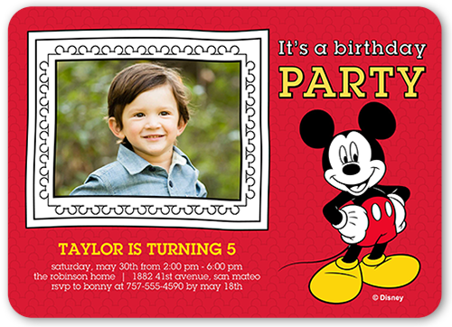 Shutterfly Mickey Invitations 2