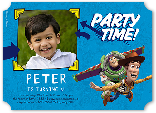 Disney-Pixar Toy Story Celebration Birthday Invitation, Blue, Pearl Shimmer Cardstock, Ticket