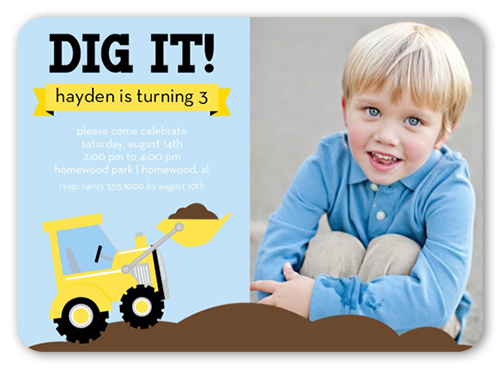 We Dig Trucks 5x7 Birthday Party Invitations Shutterfly