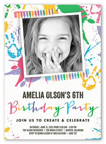 Paint Splash Bash Teen Girl Birthday Party Shutterfly