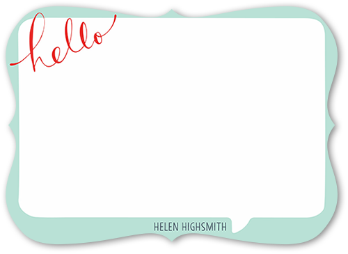 Bubble Hello Thank You Card, Green, Matte, Signature Smooth Cardstock, Bracket