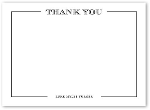 Beveled Thanks Thank You Boxed Blank Note Cards With