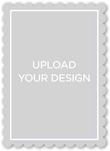 Upload Your Own Design Baby Shower Invitation, White, 5x7 Flat, 100% Recycled Cardstock , Scallop