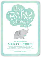little elephant boy baby shower invitation 5x7 flat