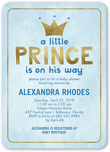 prince mickey mouse baby shower invitations