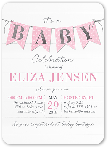 printed baby shower invitations