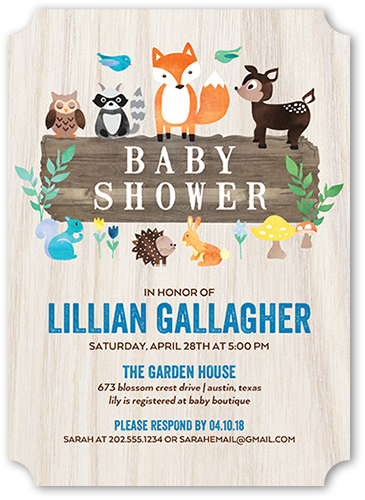 animal baby shower invitations