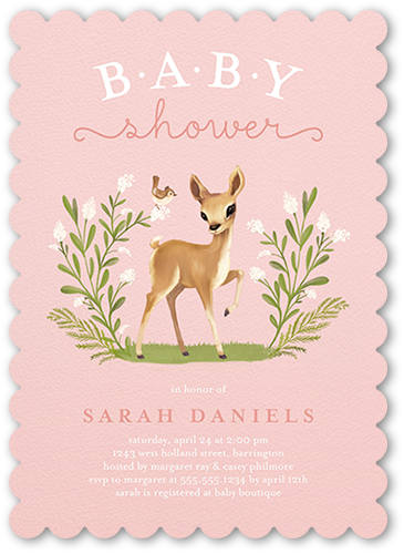 sweet deer baby shower invitation cards  shutterfly
